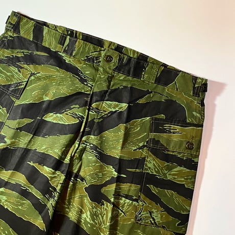 1960's Unknown Civilian Poplin Tiger Stripe Trousers Deadstock