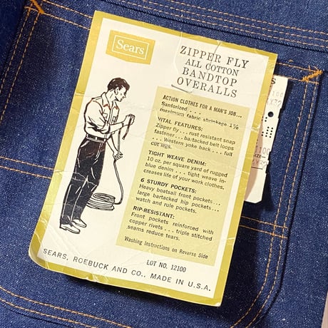 1960's Sears Denim Painter Pants Deadstock