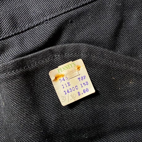 1950〜60's PENNEY'S FRISKO JEENS Black Deadstock