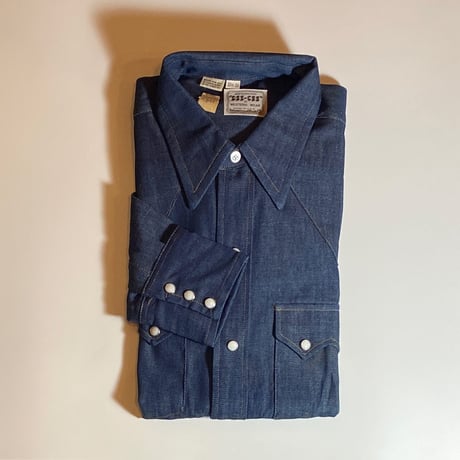 1970's WASHINGTON DEE-CEE Denim Western L/S Shirt Deadstock