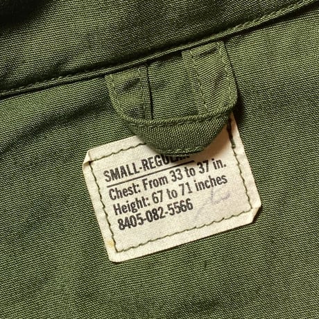 1960's US.ARMY Jungle Fatigue 3rd Jacket Deadstock