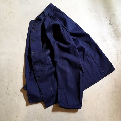 1910〜20's French Army Indigo Cotton Twill Jacket Deadstock