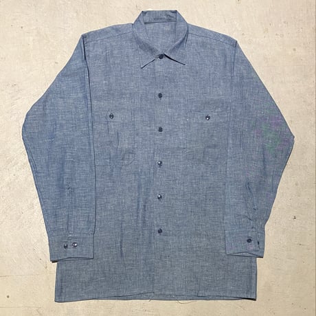 1960's US.NAVY Chambray L/S Shirt Deadstock