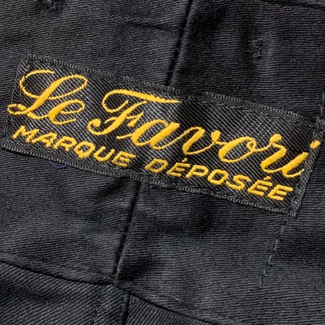1940〜50's Le Favori Black Moleskin Overall Deadstock