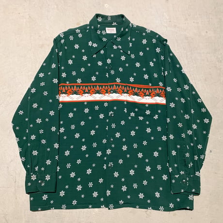 1950's DONEGAL Rayon L/S Shirt