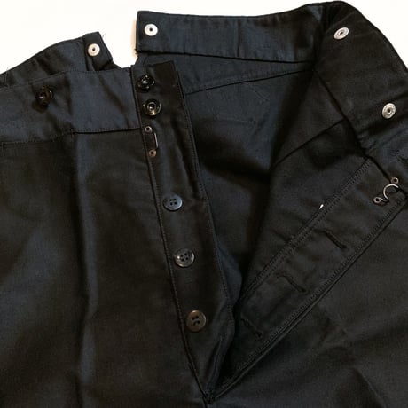 1930's Dubune&Devenchene Black Moleskin Trousers Deadstock