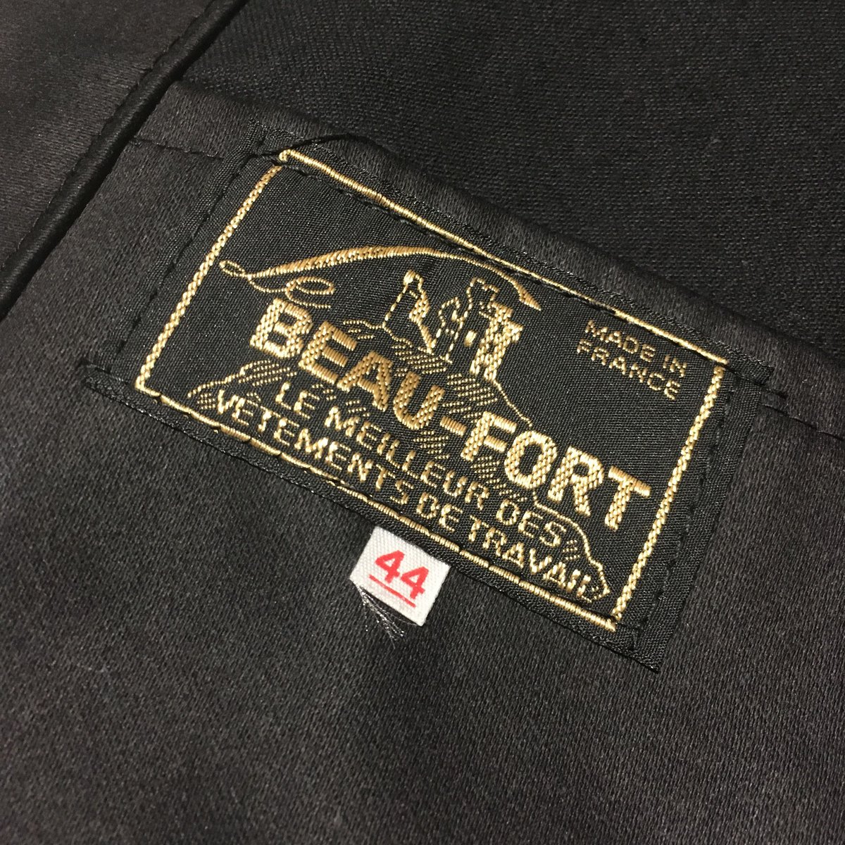 1950〜60's BEAU-FORT Black Moleskin Jacket Deads...