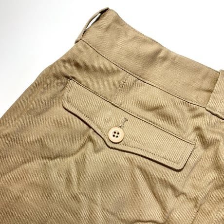 1950's French Army Chino Short Pants Deadstock