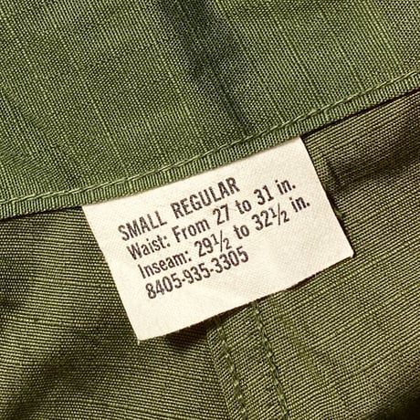 1960's US.ARMY Jungle Fatigue 4th Trousers Deadstock