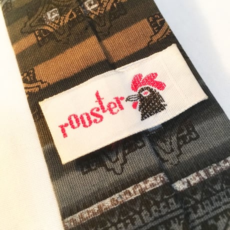 1960's Rooster Cotton Necktie