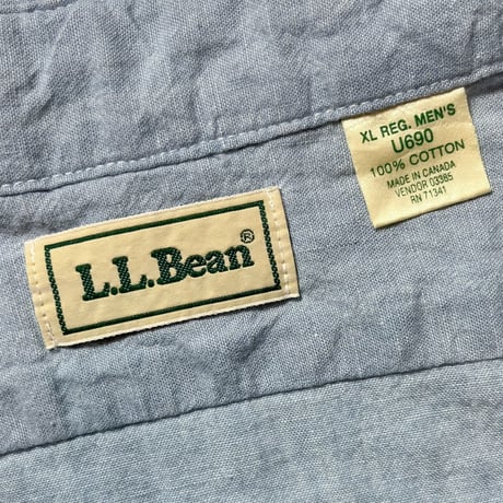 1990's L.L.Bean Chambray L/S Shirt Deadstock