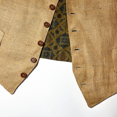 1960's The Oxford Shop Inc. Linen Vest