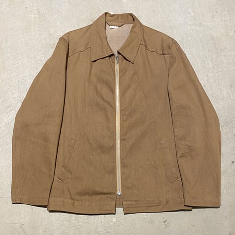 1970's British Brown Denim Prisoner Jacket Deadstock
