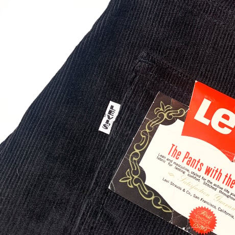 1960's〜 Levi's 518 Black Corduroy Pants Deadstock