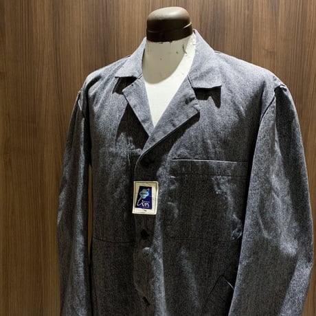 1950's FLEUR BLEUE Black Chambray  Atelier Coat Deadstock