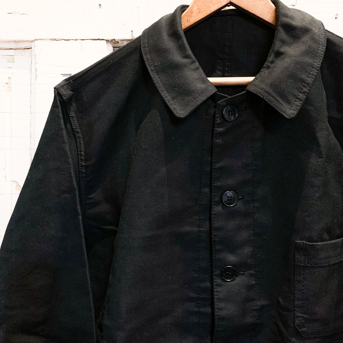 1950's Dumont-d'urville Black Moleskin Jacket D