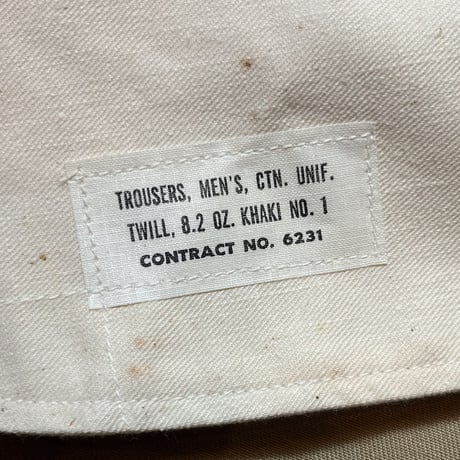 1960's US.ARMY Chino Trousers Deadstock