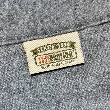 1980's FIVE BROTHER Chamois Cloth L/S Shirt Deadstock