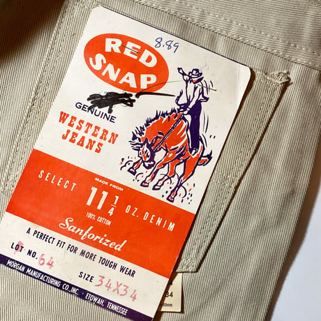 1960's RED SNAP Tapered Pants Deadstock