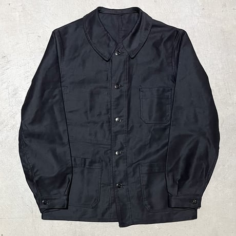 1950's Dubure&Deverchere Black Moleskin Jacket