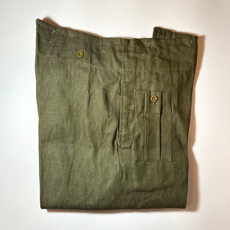 1950's British Army Green Denim Trousers Deadstock