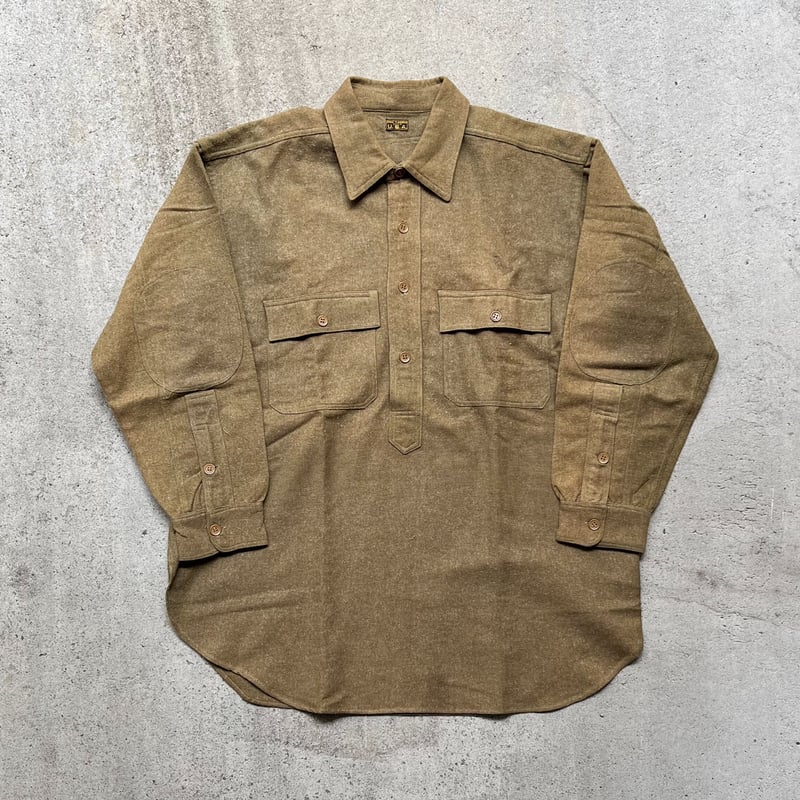 1910s US ARMY アメリカ軍　ウールプルオーバーシャツ 1910's〜 US.ARMY Wool Pullover L/S Shirt Deadsto