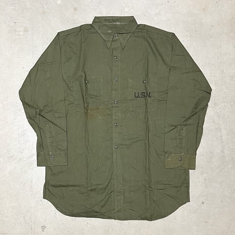1940's US.NAVY N-3 Poplin L/S Shirt Deadstock