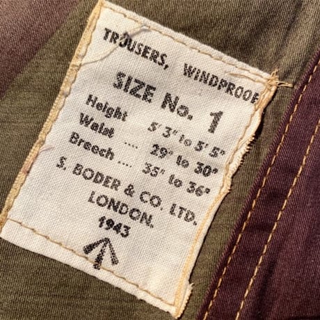 1940's British Army SAS Brush Pattern Over Trousers Deadstock
