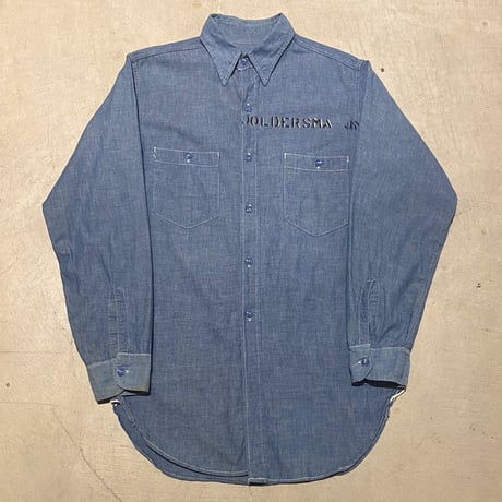 1940〜50's US.NAVY Chambray L/S Shirt
