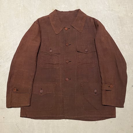 1940's French Unknown Linen Hunting Jacket