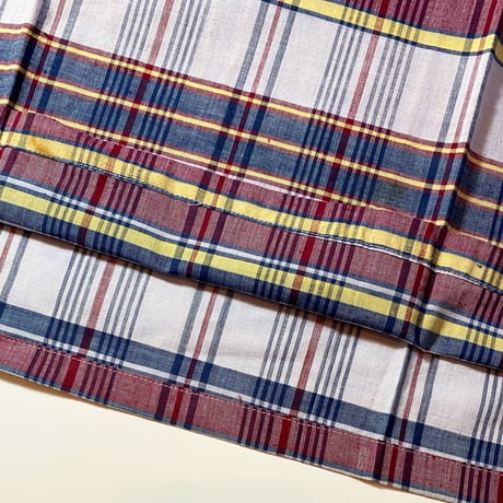 1960's DONEGAL Indian Madras Henleyneck S/S ShirtDeadstock