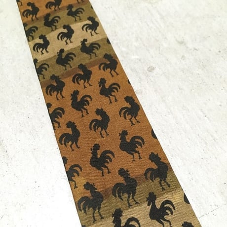 1960's Rooster Cotton Necktie