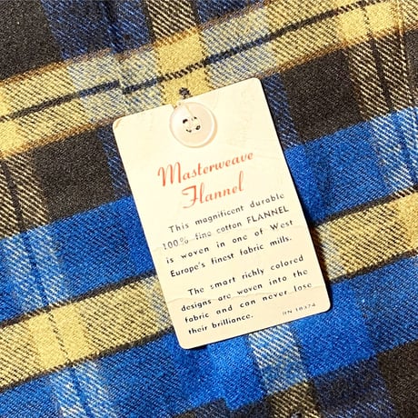 1960's De Luxe Flannel L/S Shirt Deadstock