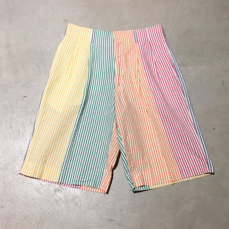 1980's NEW REPUBLIC Crazy Pattern Seersucker Short Pants
