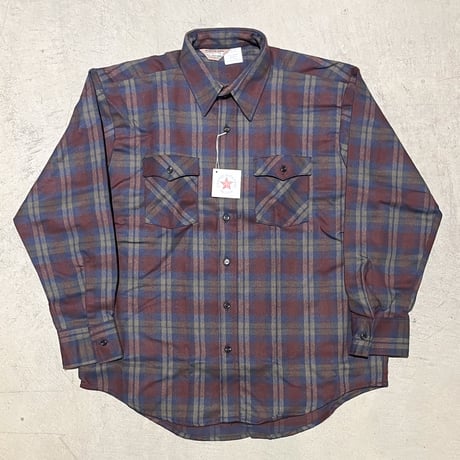 1980's WINTER RUN Heavy Flannel L/S Shirt Deadstock