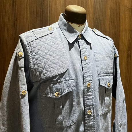 1980's〜 Willis&Geiger Chambray Safari L/S Shirt