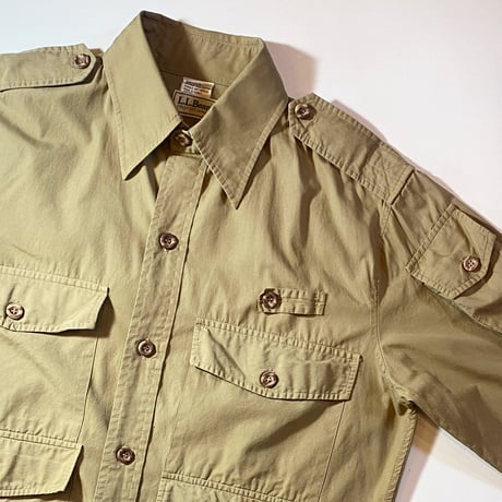 1980's L.L.Bean Poplin Fishing L/S Shirt