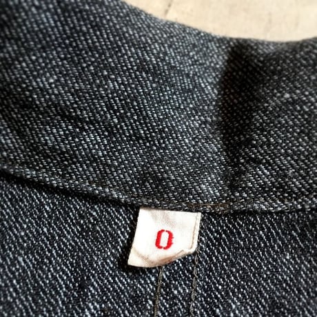 1950's French Unknown Black Chambray Atelier Coat