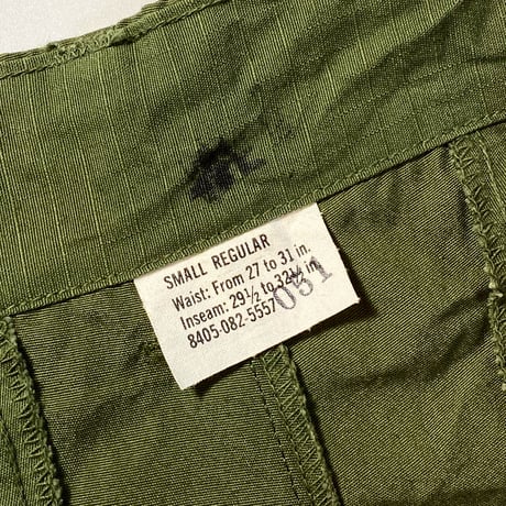 1960's US.ARMY Jungle Fatigue 3rd Trousers