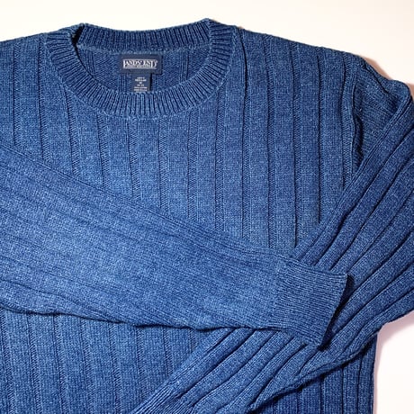 1990's LANDS' END Indigo Cotton Sweater