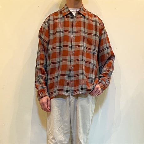 1950's PILGRIM Rayon L/S Shirt