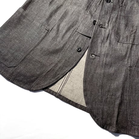 1950's British Unknown Black Denim Work Jacket