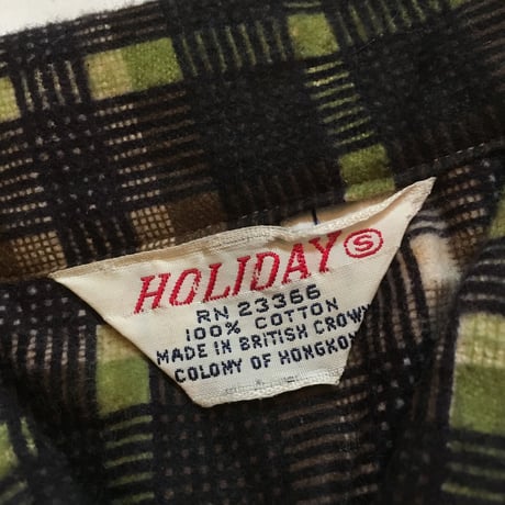 1960's HOLIADY Flannel L/S Shirt Deadstock