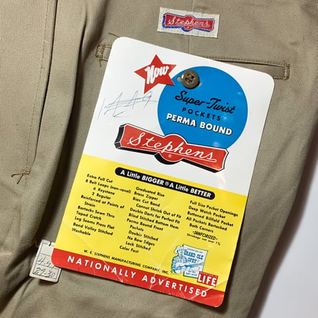 1960's Stephens Chino Trousers Deadstock