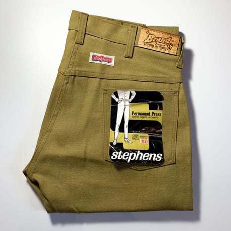 1960's Stephens Brown Denim Tapered Pants Deadstock
