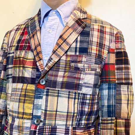 1960's Martin Eastman Ltd Indian Madras Patchwork Tailored Jacket