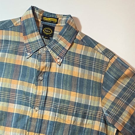 1960's h.i.s Indian Madras S/S Shirt
