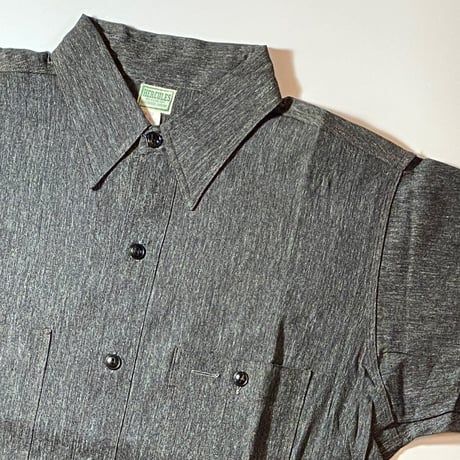 1940's〜 HERCULES Black Chambray L/S Shirt Deadstock