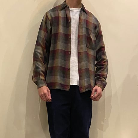 1960's MAYWOOD Rayon L/S Shirt