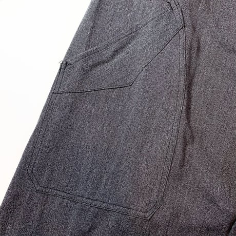 1940〜50's French Unknown Black Chambray Atelier Coat Deadstock